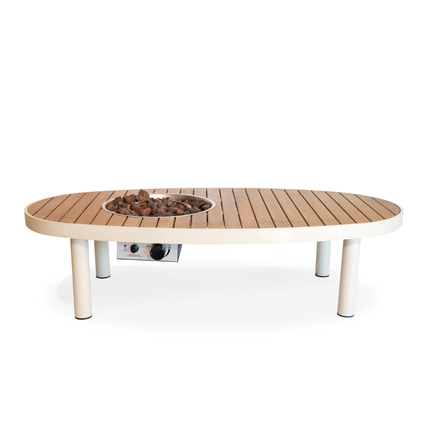 Happy Cocooning fire pit table Riviera 140 oyster beige