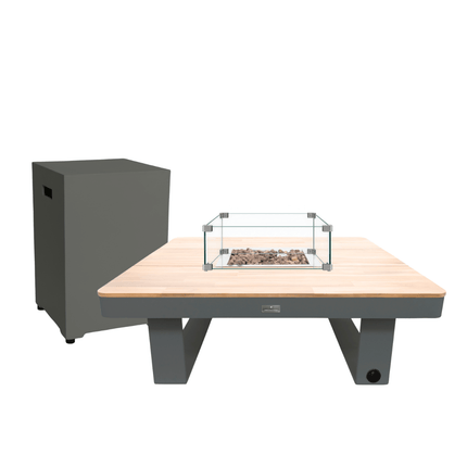 Happy Cocooning fire pit table Horizon 95 smokey anthracite