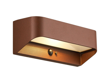 Nordlux solar wall light Marcellio LED brown