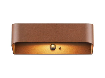 Nordlux solar wall light Marcellio LED brown