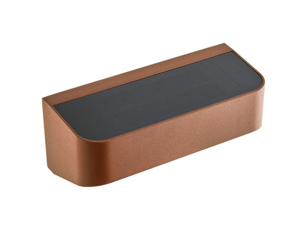 Nordlux solar wall light Marcellio LED brown