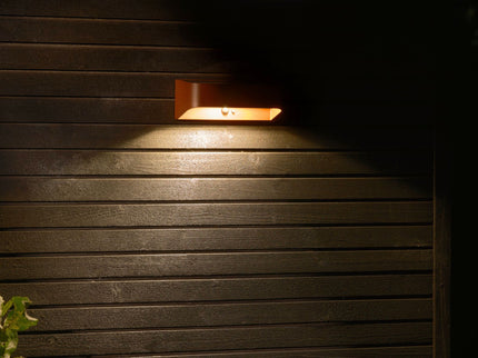 Nordlux solar wall light Marcellio LED brown