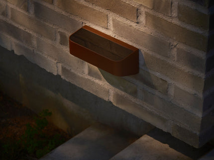 Nordlux solar wall light Marcellio LED brown