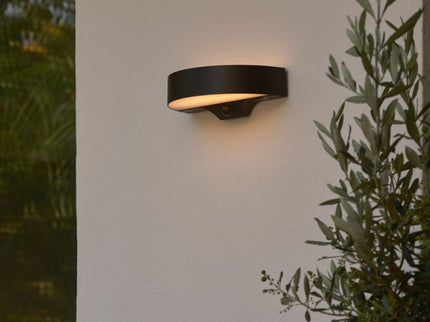 Nordlux solar wall light Monay Round black