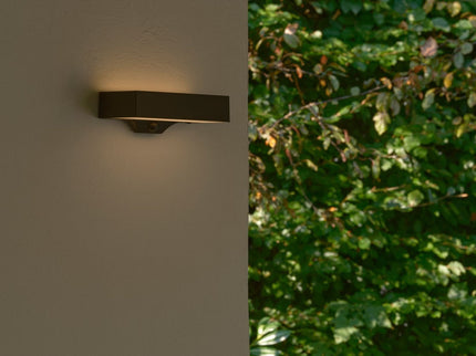 Nordlux solar wall light Monay Square black