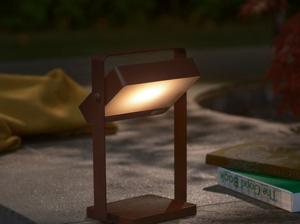 Nordlux solar table lamp Saulio LED brown