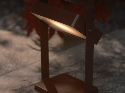 Nordlux solar table lamp Saulio LED brown