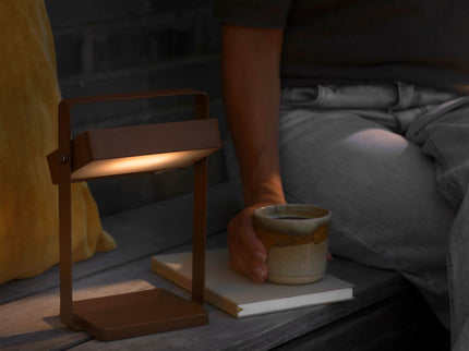 Nordlux solar table lamp Saulio LED brown