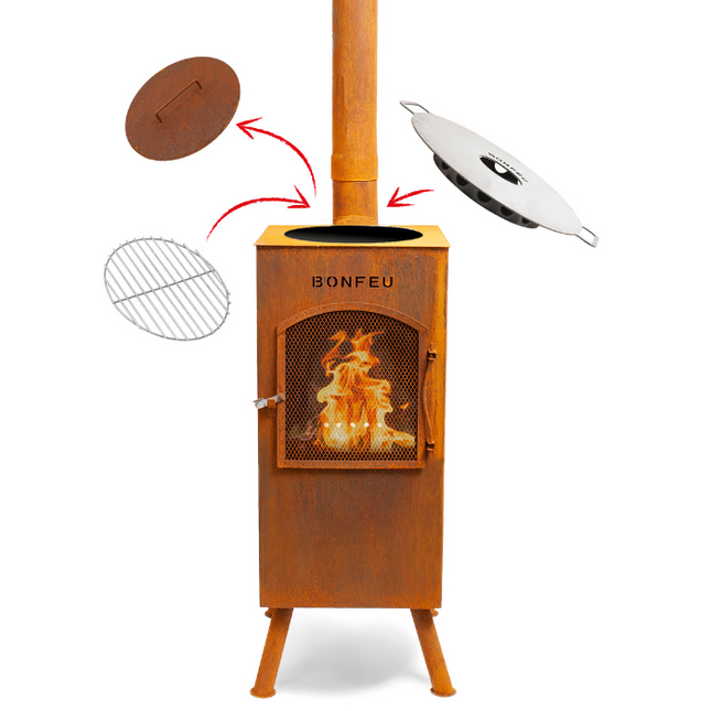 BonFeu BonCarré Corten Fireplace