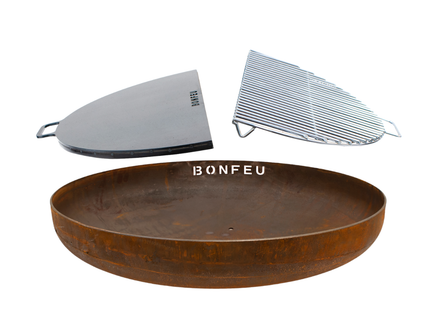 Package deal BonFeu fire bowl 100 + BonPlancha 1/2 100 + BonGrill 1/2 100