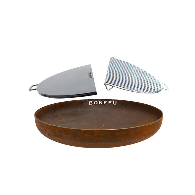 Package deal BonFeu fire bowl 60 + BonPlancha 1/2 60 + BonGrill 1/2 60