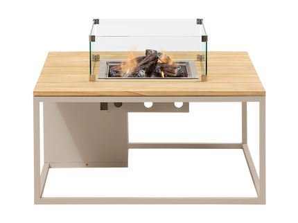 Cosi Firetable Cosiloft 100 Sandy Beige / Teak