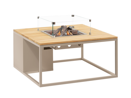 Cosi Firetable Cosiloft 100 Sandy Beige / Teak