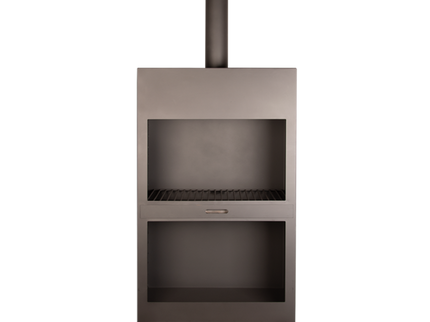 Esschert Terrace Stove + Wood Storage Black XL