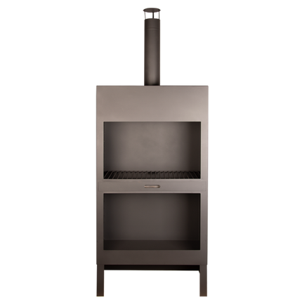 Esschert Terrace Stove + Wood Storage Black XL