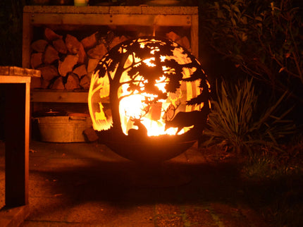 Esschert Fire Ball Trees and Deer Rust Ø58