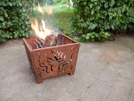 Esschert Firepit Square Rust (Small)