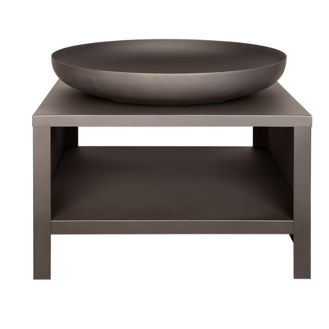 Esschert Firebowl with Wood Storage 80 cm Black