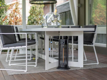 Eurom Under Table tafelheater sfeerfoto onder tafel
