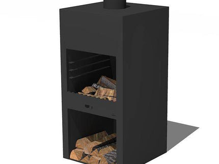 FORNO Fireplace Stig Black