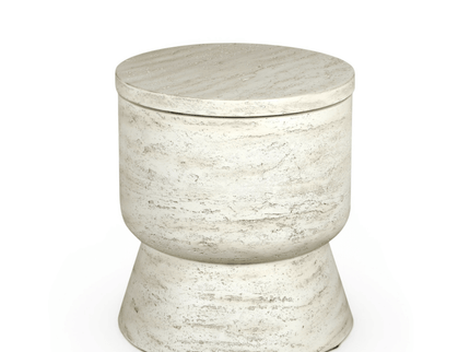 Happy Cocooning cooler table/side table Round travertine
