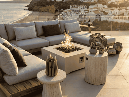 Happy Cocooning gasfles cover Round travertine