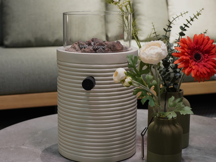 Happy Cocooning table burner Lumi Groove oyster beige