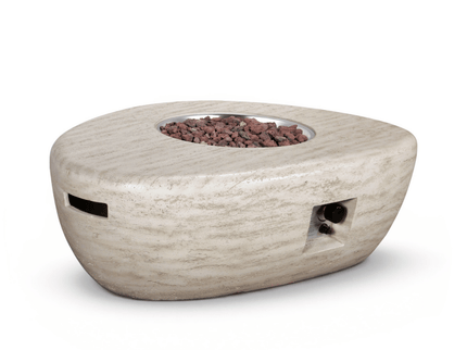 Happy Cocooning fire pit table Estate Organic 107 travertine
