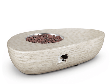 Happy Cocooning fire pit table Estate Organic 150 travertine