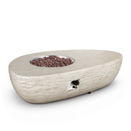 Happy Cocooning fire pit table Estate Organic 150 travertine