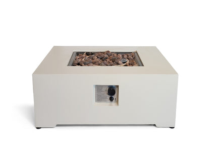 Happy Cocooning fire pit table Estate Square 88 oyster beige