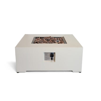 Happy Cocooning fire pit table Estate Square 88 oyster beige