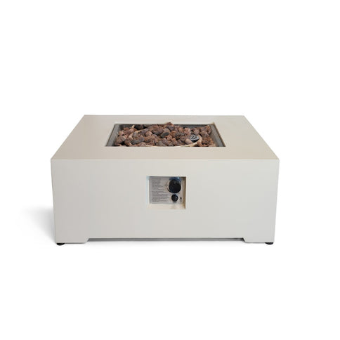 Happy Cocooning fire pit table Estate Square 88 oyster beige