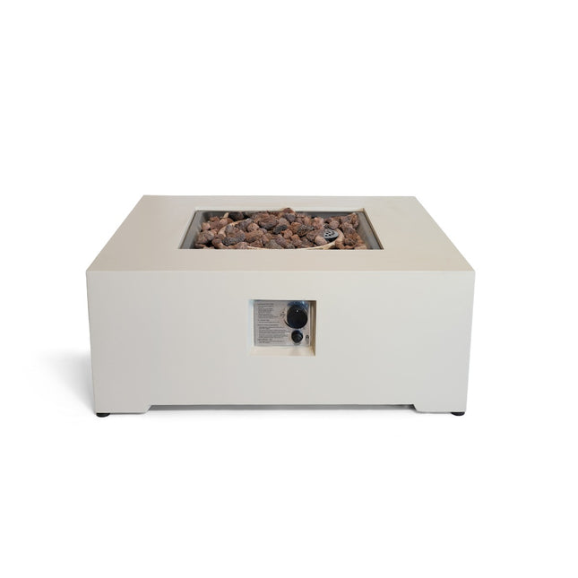 Happy Cocooning fire pit table Estate Square 88 oyster beige
