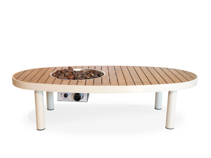 Happy Cocooning fire pit table Riviera 140 oyster beige