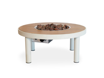 Happy Cocooning fire pit table Riviera 80 oyster beige