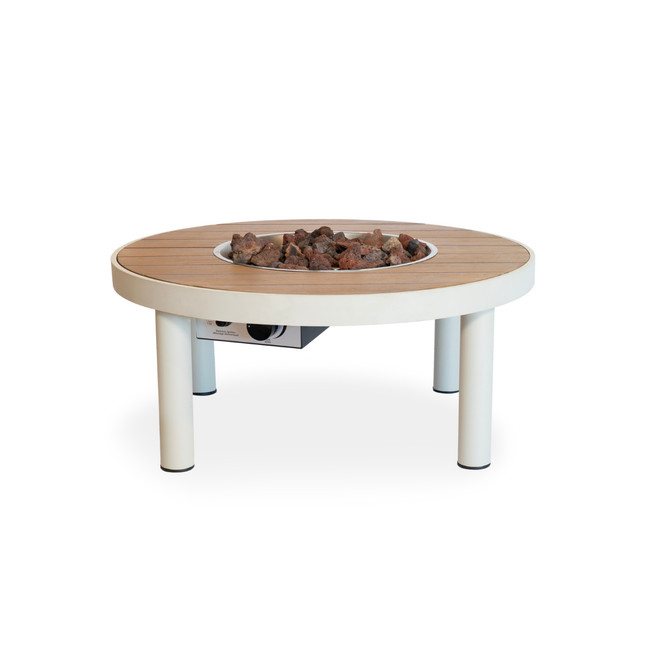 Happy Cocooning fire pit table Riviera 80 oyster beige