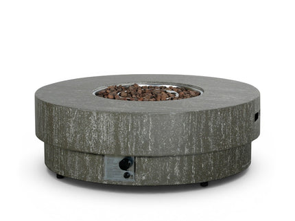 Happy Cocooning fire table set Estate 105 oscuro travertine