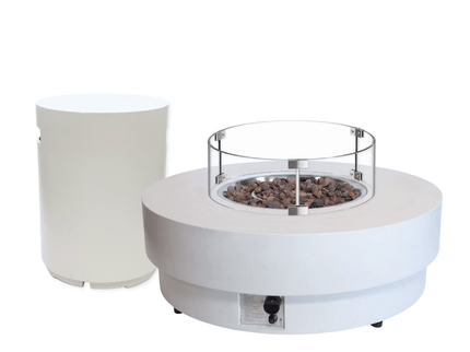 Happy Cocooning vuurtafel set Estate 105 oyster beige