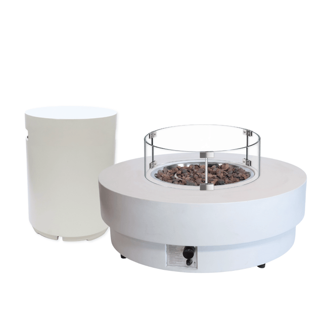 Happy Cocooning fire table set Estate 105 oyster beige