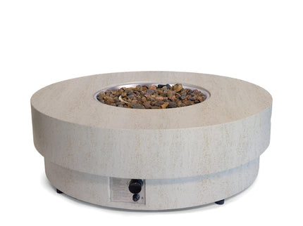 Happy Cocooning fire table set Estate 105 travertine
