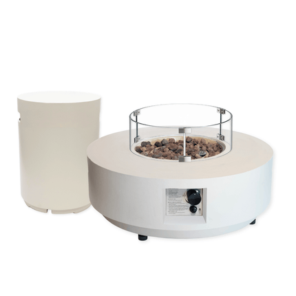 Happy Cocooning fire table set Estate 76 oyster beige