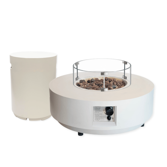 Happy Cocooning fire table set Estate 76 oyster beige