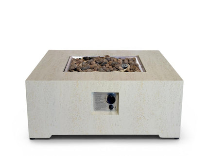 Happy Cocooning fire table set Estate 88 travertine