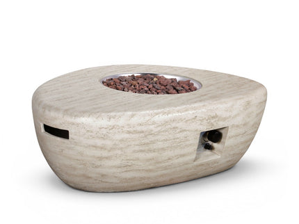 Happy Cocooning fire table set Estate Organic 107 travertine