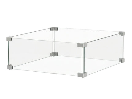 Happy Cocooning fire table set Estate Square 88 oscuro travertine