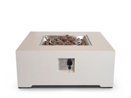 Happy Cocooning vuurtafel set Estate Square 88 oyster beige