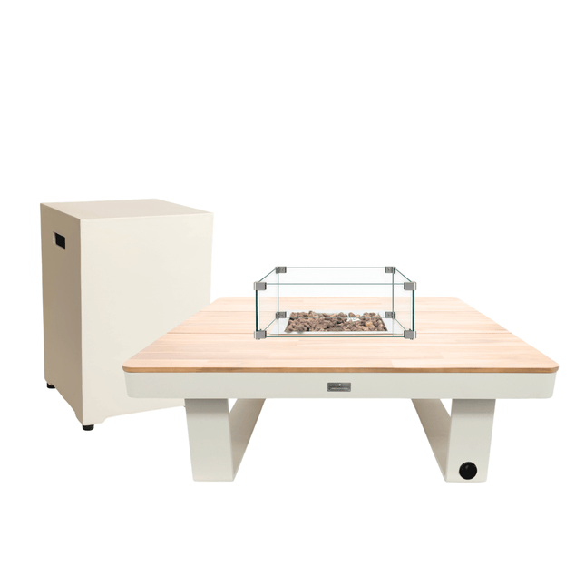 Happy Cocooning fire pit table Horizon 95 oyster beige