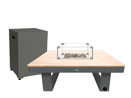 Happy Cocooning fire pit table Horizon 95 smokey anthracite