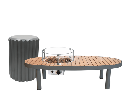 Happy Cocooning fire pit table set Riviera 140 anthracite
